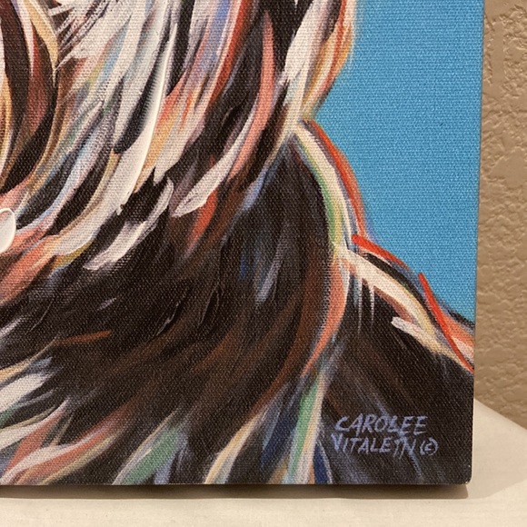 Sweet Yorkie by Carolee Vitaletti Canvas Print 16X16x1.5 Ready to Hang Wall Art - Picture 3 of 12